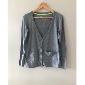 Nollie grey button cardigan with pockets